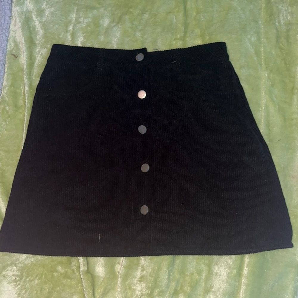black button skirt